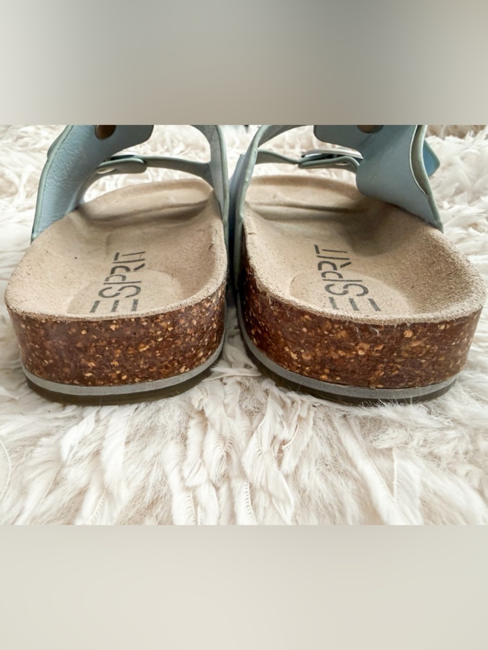 Esprit Annie Big Buckle Sandals Blue EU 36 US 6.5/7 - Picture 5 of 7